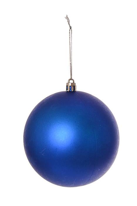 100mm Matte Plastic Ball Royal Blue Pkg/6