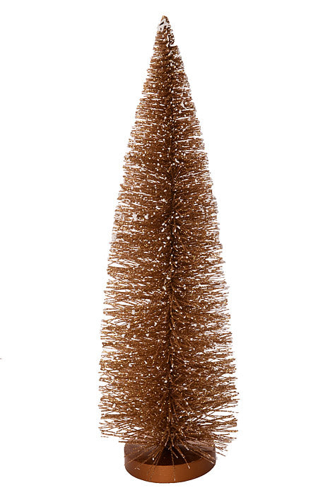9" / 12" / 15" Snow Tipped Bristle Tree Copper Set/3