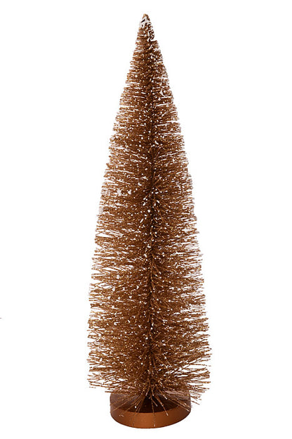 9" / 12" / 15" Snow Tipped Bristle Tree Copper Set/3