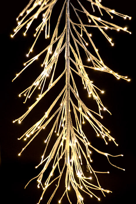 48" Led/Trim Ultra Birch Garland Plug In White