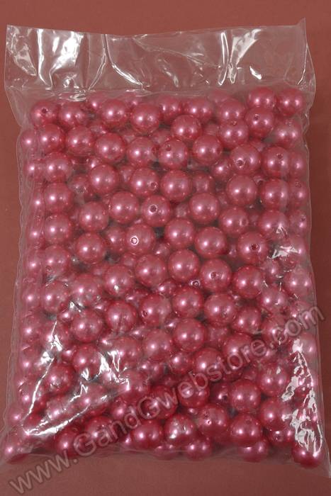 16mm Abs Pearl Beads Red Pkg(500g)