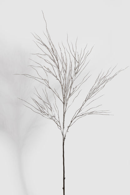 46" Snowed Twig Spray White/Brown