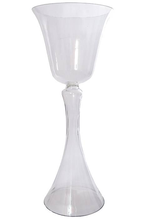25" Reversible Glass Vase Clear