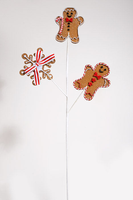 26.5" Ginger Cookies Spray Brown/Red