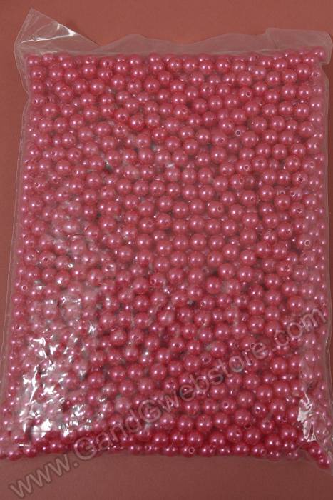 8mm Abs Pearl Beads Red Pkg(500g)