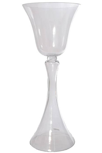 21.25" Reversible Glass Vase Clear