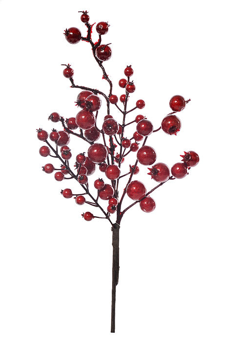 15" Water Proof Mixed Size Berry Pick Red