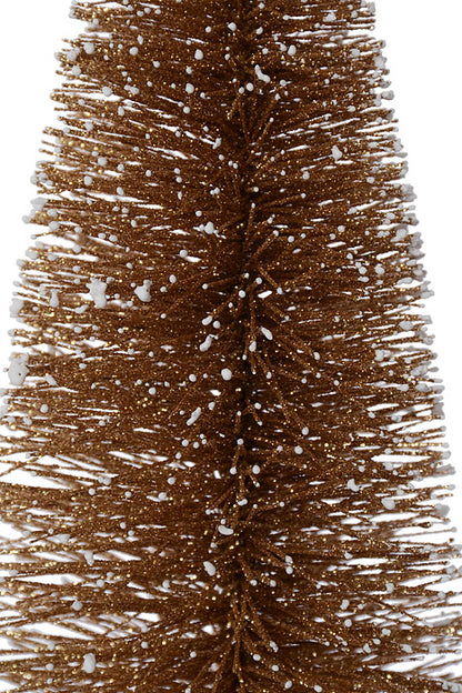 9" / 12" / 15" Snow Tipped Bristle Tree Copper Set/3