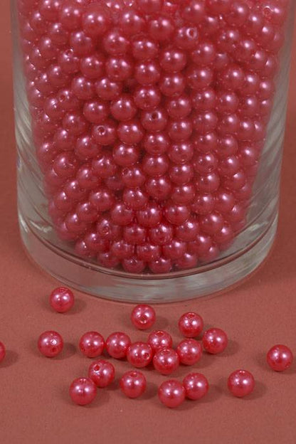 8mm Abs Pearl Beads Red Pkg(500g)