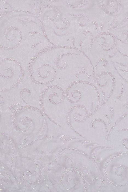 9" X 10ft Sparkle Swirl Organza Light Pink Pkg/6