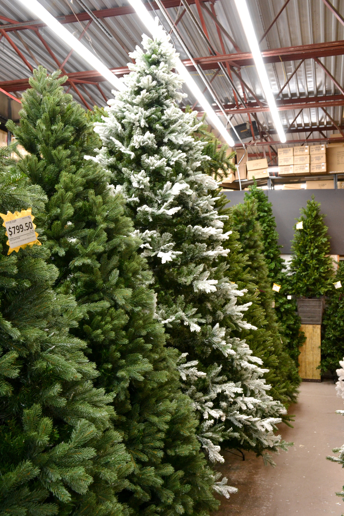 12Ft x 87" Led Snow Tip Aspen Tree Green/White/Clear Brite