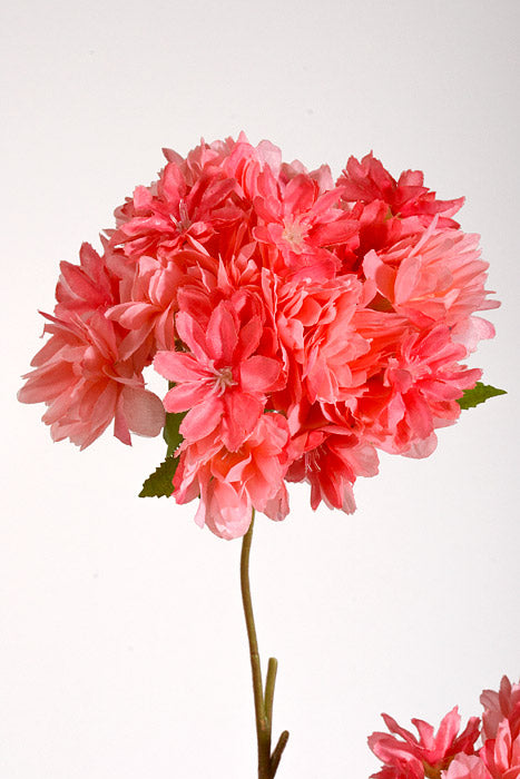 27.5" Silk Cherry Blossom Spray Coral