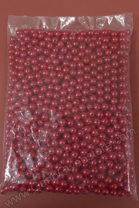 10mm Abs Pearl Beads Red Pkg(500g)