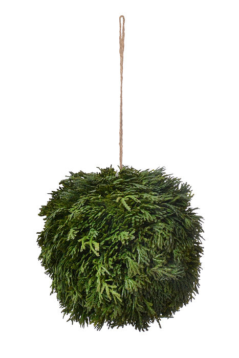8" Real Touch Cedar Ball Green