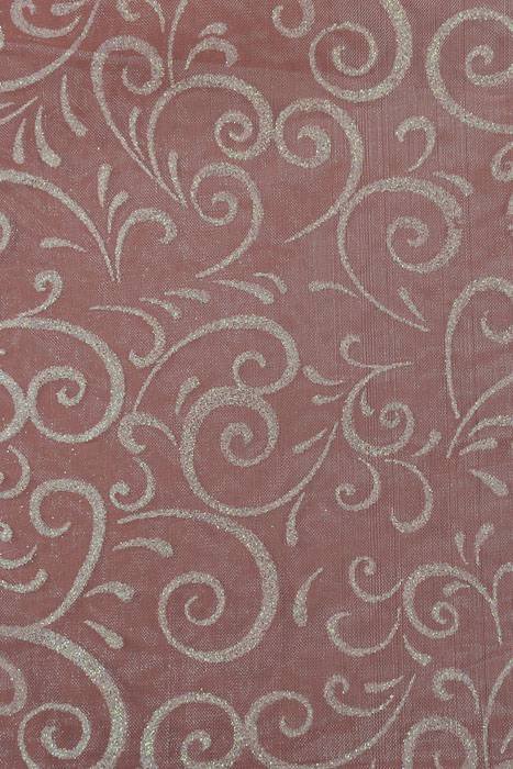 9" X 10ft Sparkle Swirl Organza Ivory Pkg/6