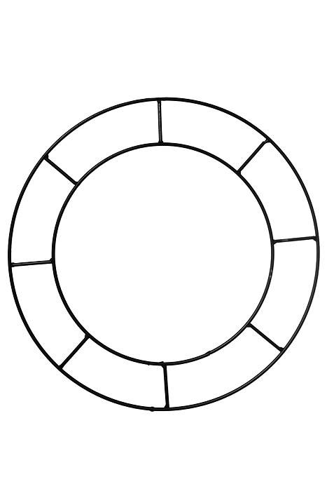 14" Double Flat Wreath Wire Black