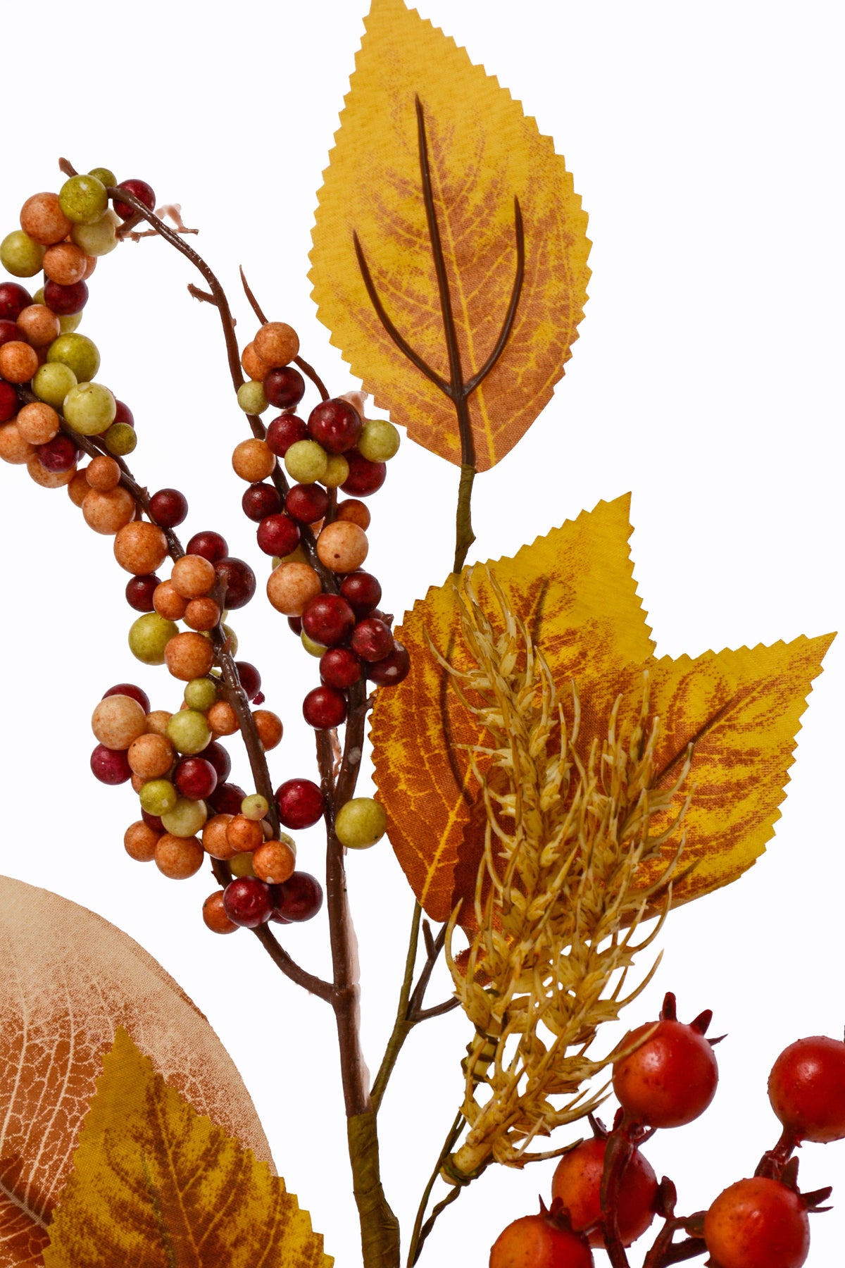 27" Artificial Fall Sunflower/Berry Stem Orange/Yellow