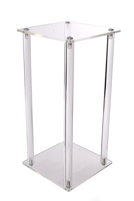 16" Crystal Acrylic Rectangular Stand Clear