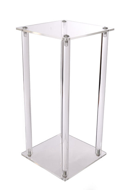 16" Crystal Acrylic Rectangular Stand Clear