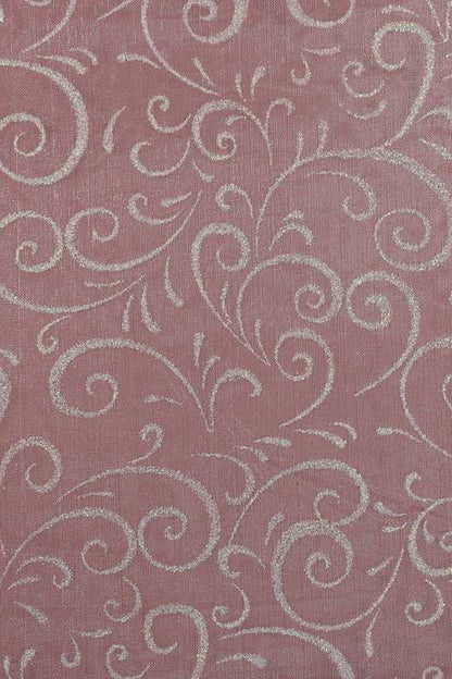 9" X 10ft Sparkle Swirl Organza White Pkg/6