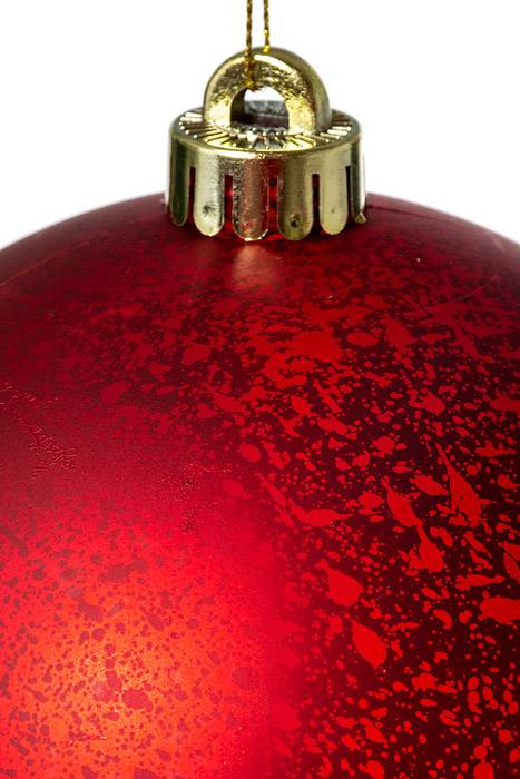 5.5" Matte Mercury Ball Ornament Red Pkg/2