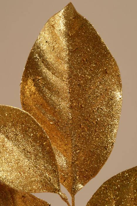 23.5" Magnolia Leaf Spray Gold Pkg/2