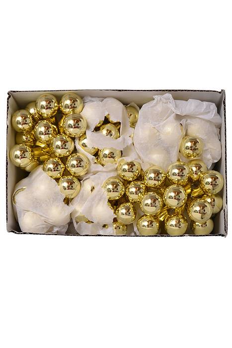 25mm Gloss Glass Ball Ornament Gold Pkg/144