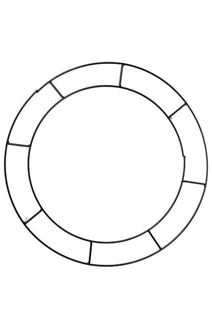 18" Double Flat Wreath Wire Black