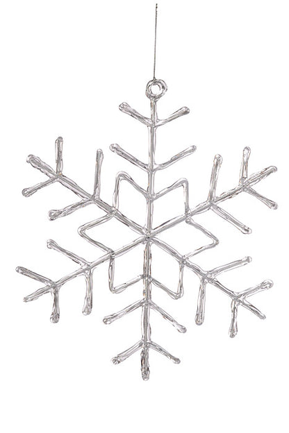12" Clear Snowflake Ornament Clear