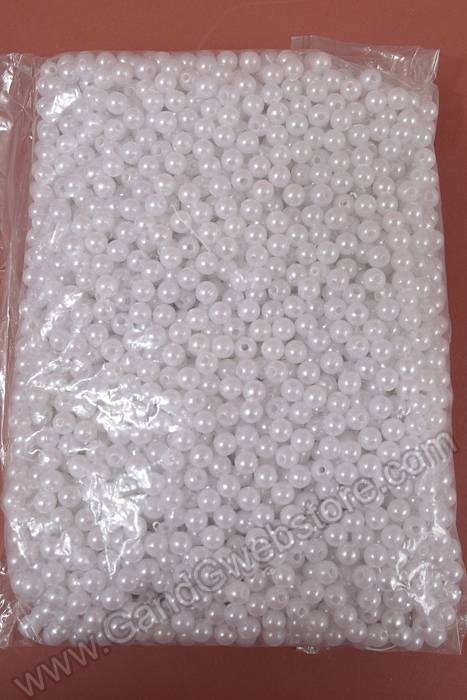 8mm Abs Pearl Beads White Pkg(500g)