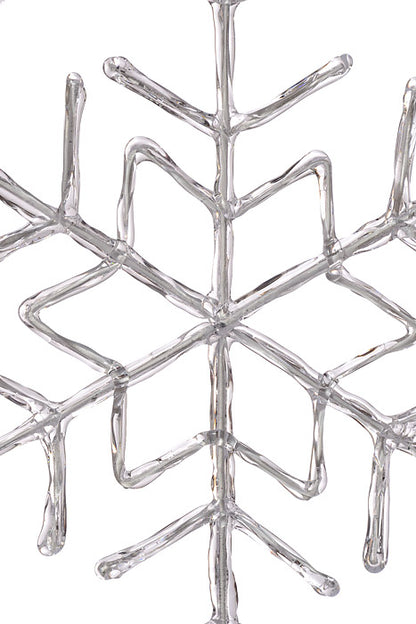 12" Clear Snowflake Ornament Clear