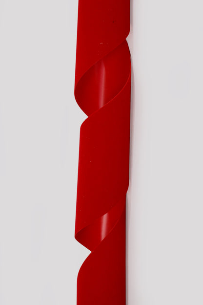 4" X 25Yds Vel-Pruf Plastic Ribbon Medium Red