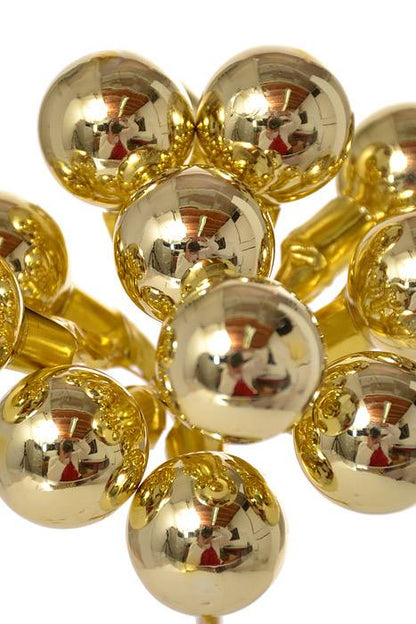 25mm Gloss Glass Ball Ornament Gold Pkg/144