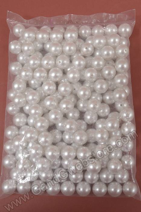16mm Abs Pearl Beads White Pkg(500g)