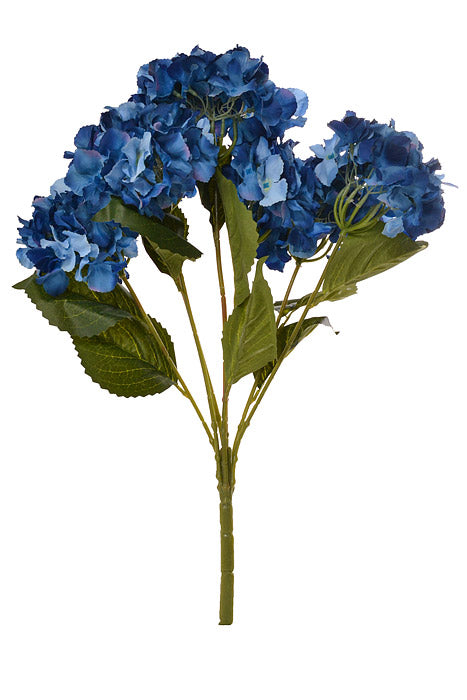 22.5&quot; Silk Hydrangea Bush Royal Blue