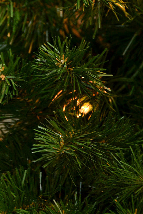 9Ft X 14" Light Deluxe Oregon Fir Garland Two Tones/Clear Britte