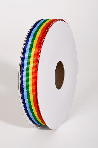 5/8"  X 10Yds Grosgrain Ribbon Rainbow