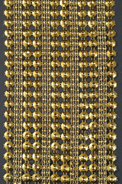 4.5" X 10yds Sequin/diamond Wrap Gold