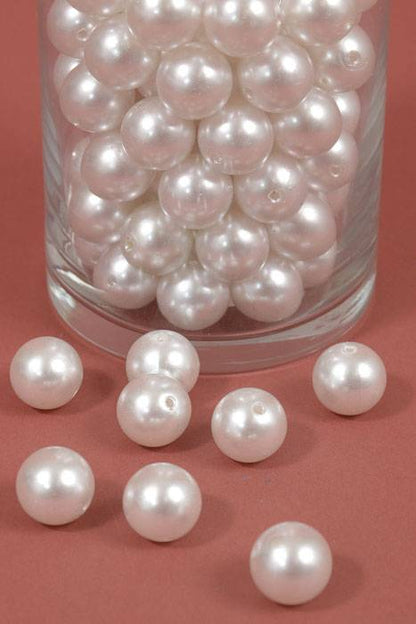 18mm Abs Pearl Beads White Pkg(500g)