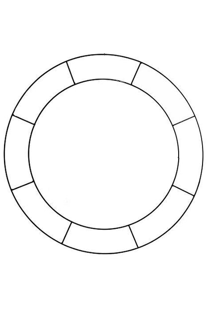 31" Double Flat Wreath Wire Black