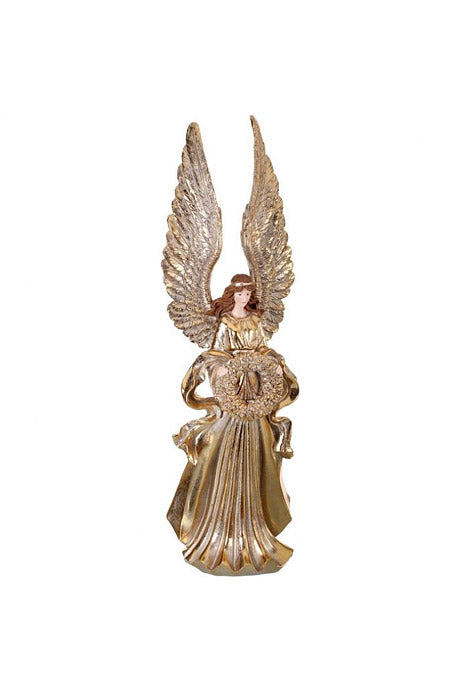 20" Resin Raised Wing Elegant Angel Champagne/Gold
