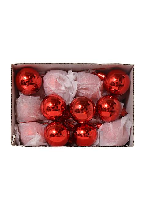 50mm Gloss Glass Ball Red Pkg/24