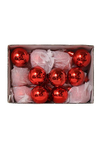 50mm Gloss Glass Ball Red Pkg/24