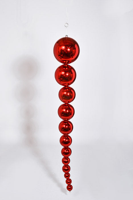 32" Ball Cluster Ornament Shiny Red