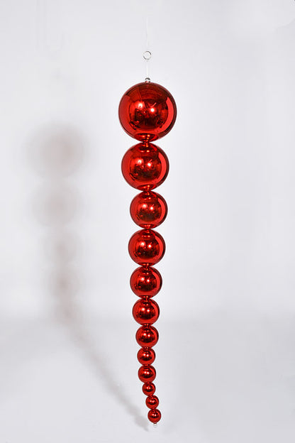 32" Ball Cluster Ornament Shiny Red