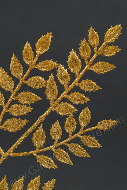 23" Glittered Ash Spray Gold Pkg/6