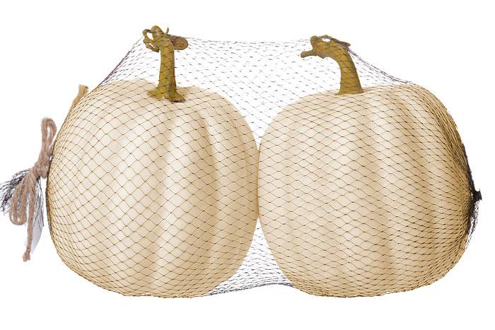 6.5" X 5.5" Pumpkin White Pkg/2