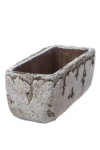 10" Round Distress Cement Grey