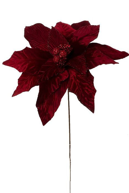 30" Display Poinsettia Stem Burg