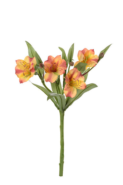 14" Silk Alstromeria Spray Yellow/Mauve